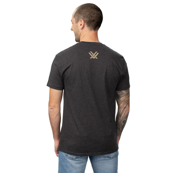 product variation VORTEX Men's Mossy Oak Bottomland Camo Shield Charcoal Heather Short Sleeve T-Shirt (126-30-CHH) image