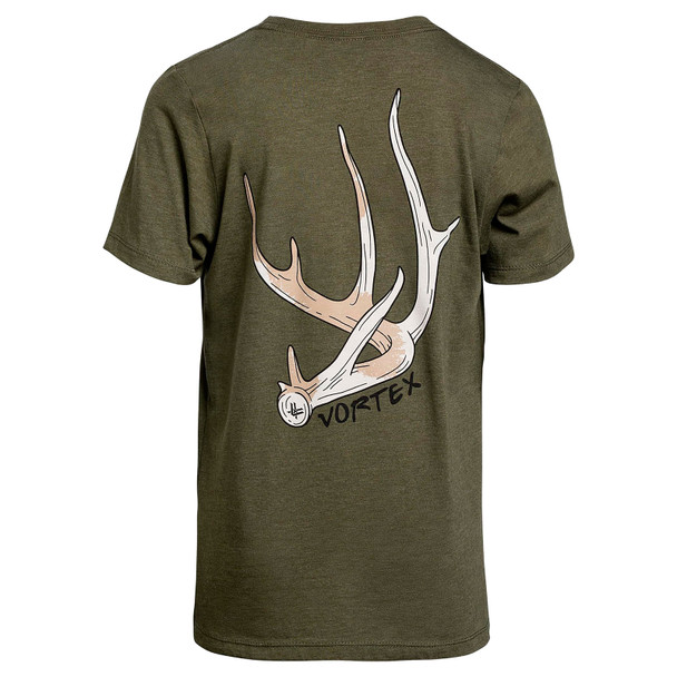 product variation VORTEX Youth Shed Seeker Olive Heather Short Sleeve T-Shirt (126-12-OLH) image