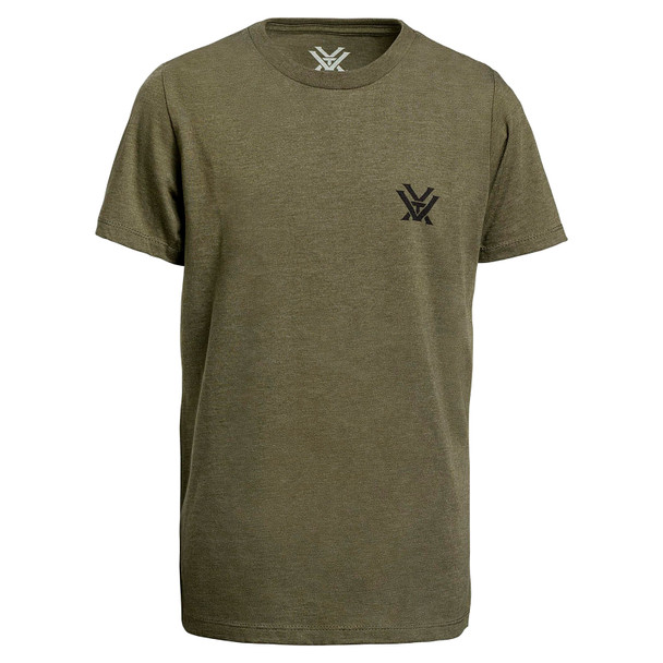 product variation VORTEX Youth Shed Seeker Olive Heather Short Sleeve T-Shirt (126-12-OLH) image