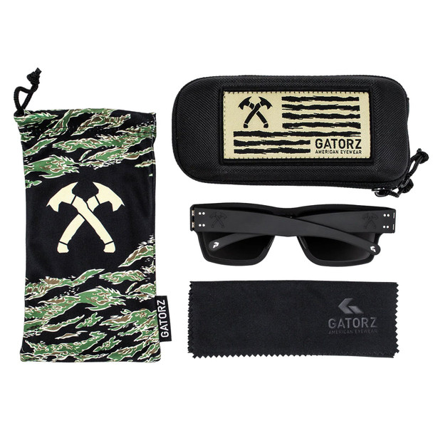 product variation GATORZ EYEWEAR Delta Jack Carr Black with Black Tomahawks/Digitally Optimized Polarized Sunglasses (GZ-50-092) image