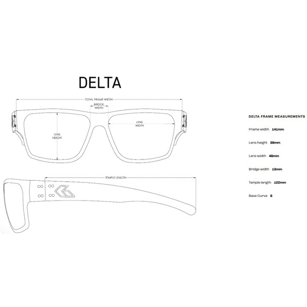 product variation GATORZ EYEWEAR Delta Jack Carr Black with Black Tomahawks/Digitally Optimized Polarized Sunglasses (GZ-50-092) image