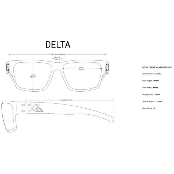 product variation GATORZ EYEWEAR Delta Kershaw Black with Red Logo/Rose with Sunburst Mirror Sunglasses (GZ-50-094) image