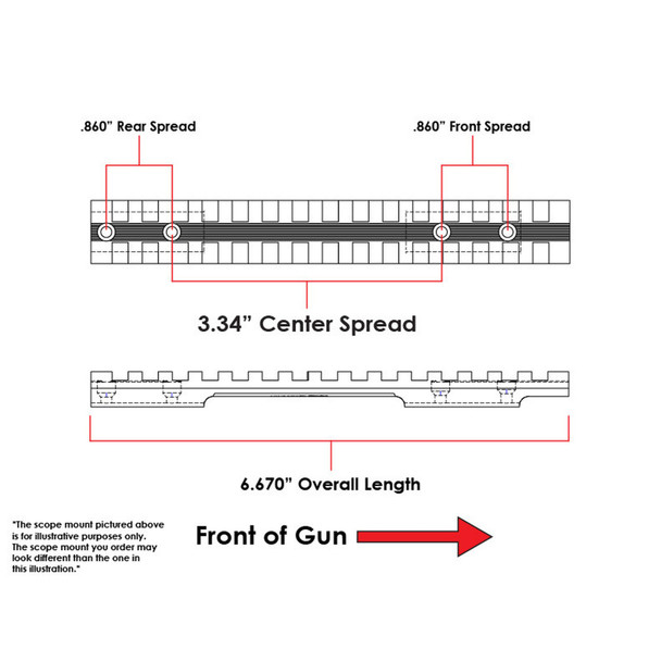 product variation EVOLUTION GUN WORKS Winchester XPR Short Action 20 MOA Picatinny Rail Scope Base (42604) image