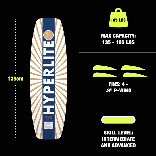 product variation 139cm Wakeboard w/ 10-14 Team Open-Toe Bindings image