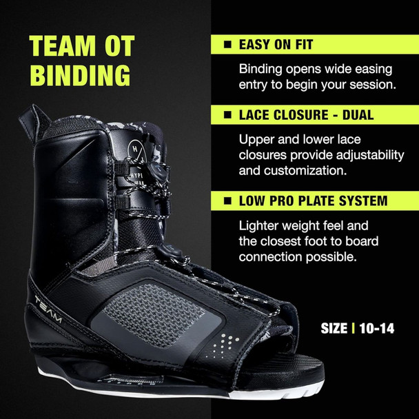 product variation 144cm Wakeboard w/ 10-14 Team Open-Toe Bindings image