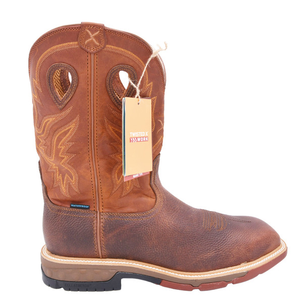 product variation Open Box (Great condition, limited use): TWISTED X Men's 12" Western Work Boot, Color: Ginger & Rust, Size: 12, Width: EE (MXBNW10-EE-12) image
