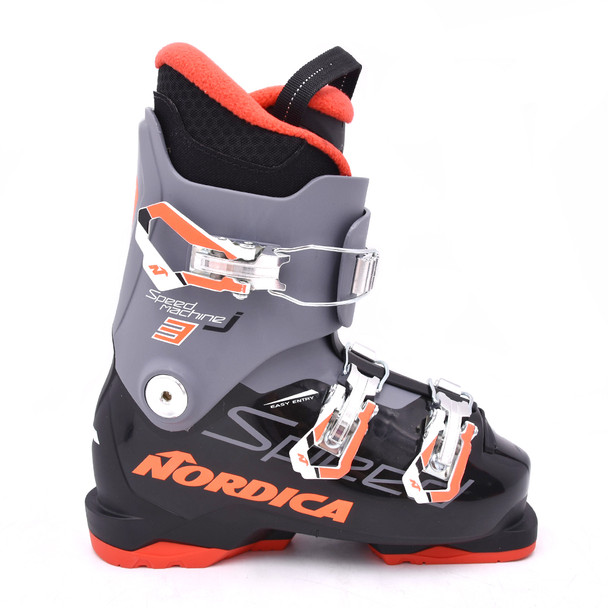 product variation Open Box (Great condition, limited use): NORDICA Kids Speedmachine J 3 Boots, Color: Black/Anthracite/Red, Size: 22.5 (050860007T1-22.5) image