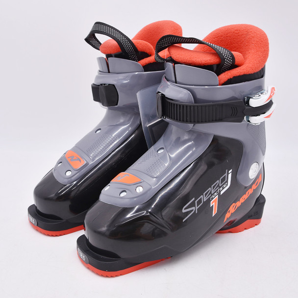 product variation Open Box (Great condition, limited use): NORDICA Kids Speedmachine J 1 Boots, Color: Black/Anthracite/Red, Size: 18.5 (050864007T1-18.5) image