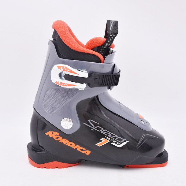 product variation Open Box (Great condition, limited use): NORDICA Kids Speedmachine J 1 Boots, Color: Black/Anthracite/Red, Size: 18.5 (050864007T1-18.5) image