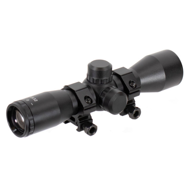 product variation AIM SPORTS Tactical 4x32mm Compact Mil-Dot Reticle Riflescope With Rings (JTM432B) image