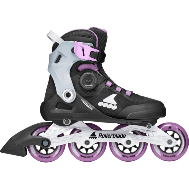 product variation ROLLERBLADE Women's Macroblade 84 BOA Black/Lavender/Blue Star Inline Skates (86B0760080NZ06) image