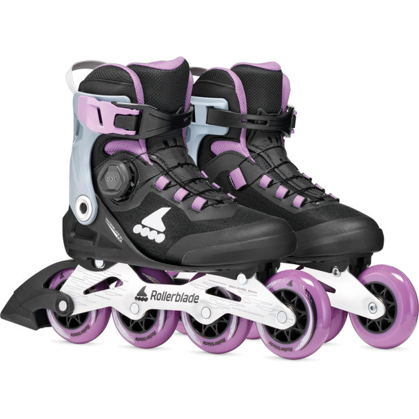 product variation ROLLERBLADE Women's Macroblade 84 BOA Black/Lavender/Blue Star Inline Skates (86B0760080NZ06) image