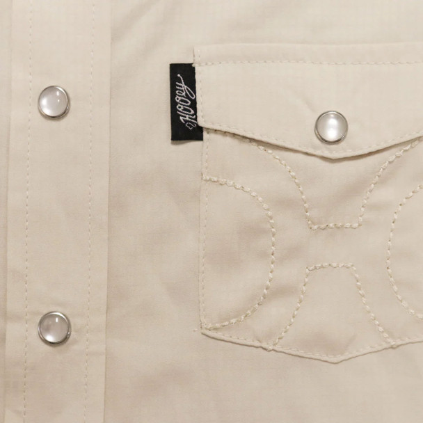 product variation HOOEY Women's Sol Pearl Snap Cream LS Shirt (HT2618CR) image