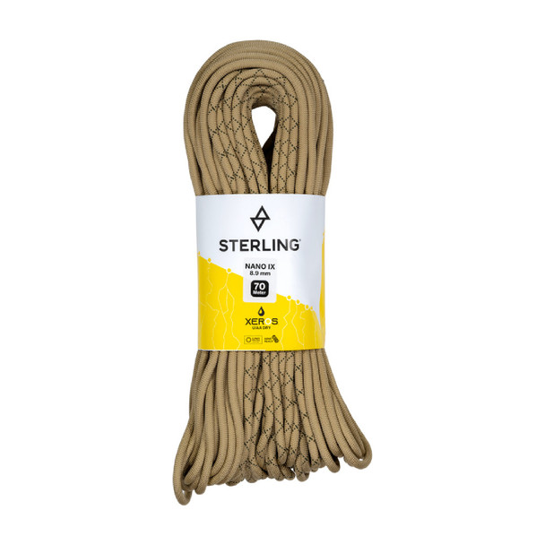 product variation Sterling Nano 8.9mm 70m XEROS bicolor dynamic climbing rope in BiColor Tan image