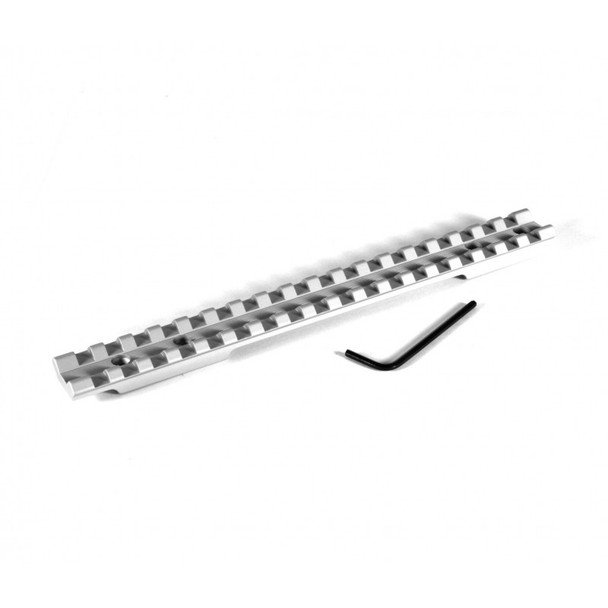 product variation EVOLUTION GUN WORKS Savage Round Back Long Action Silver 0 MOA Picatinny Rail Scope Base (41110) image