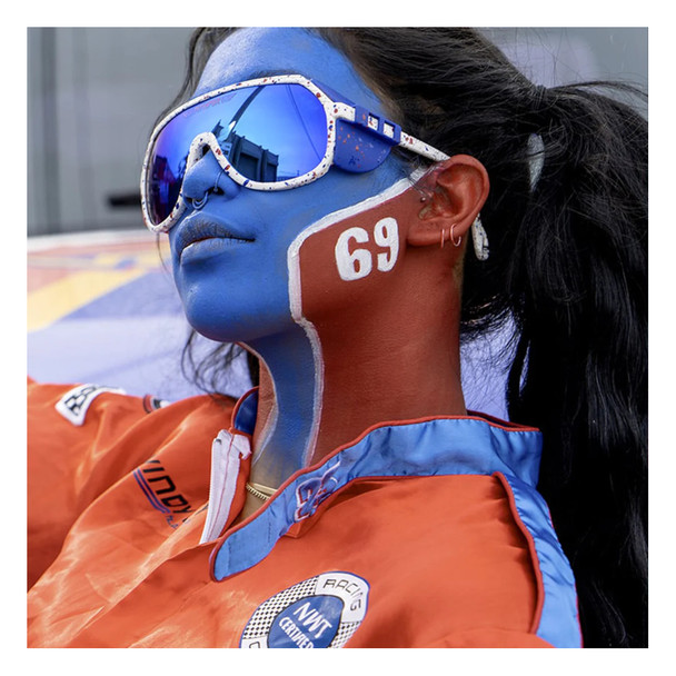 product variation PIT VIPER The Merika Grand Prix White with Blue and Red Splatter Sunglasses (E-GP-THEMRKA-Z87) image