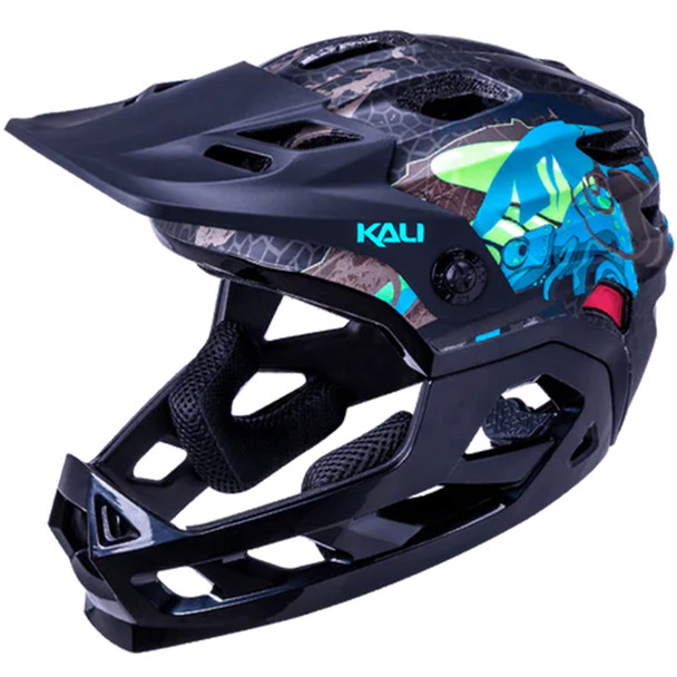 product variation KALI PROTECTIVES Child's Maya Full Face One Size Lizard Black Helmet (0221921112) image