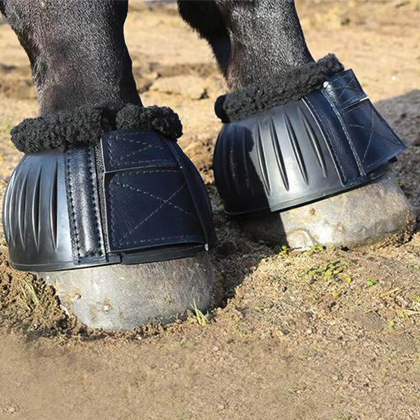 product variation PROFESSIONAL'S CHOICE Fleece Open Black Medium Bell Boot (BBRF302-BLA) image