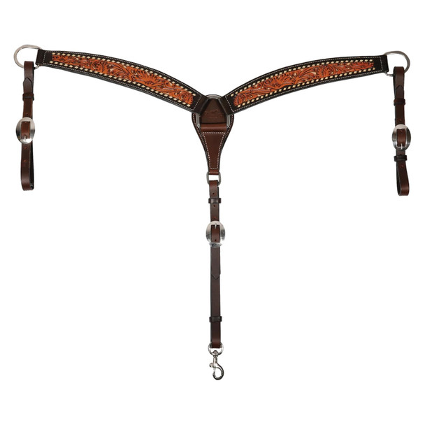 product variation PROFESSIONAL'S CHOICE Buckstitched Filigree Black/Natural Breast Collar (3P6035) image
