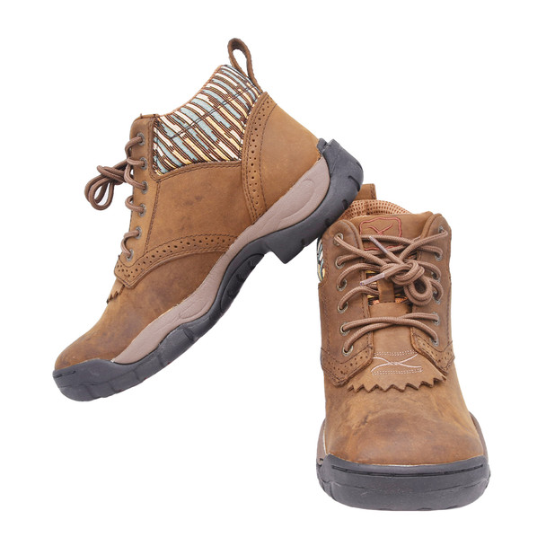 product variation Open Box (Great condition, limited use): TWISTED X Women 4" All Around Work Boot, Color: Brown & Brown Multi, Size: 9.5, Width: M (WAL0008-9.5-M) image