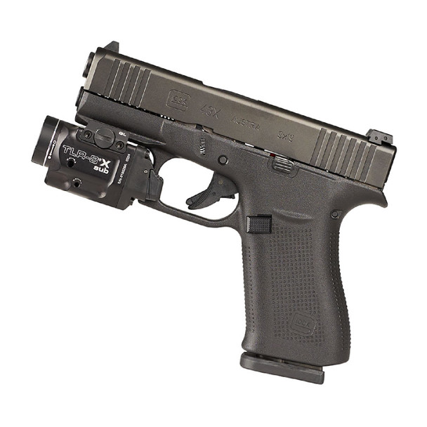 product variation STREAMLIGHT TLR-8 X Sub 500 Lumens White LED Tactical Weapon Light with Red Laser fits Glock 43X/48 MOS (69411) image