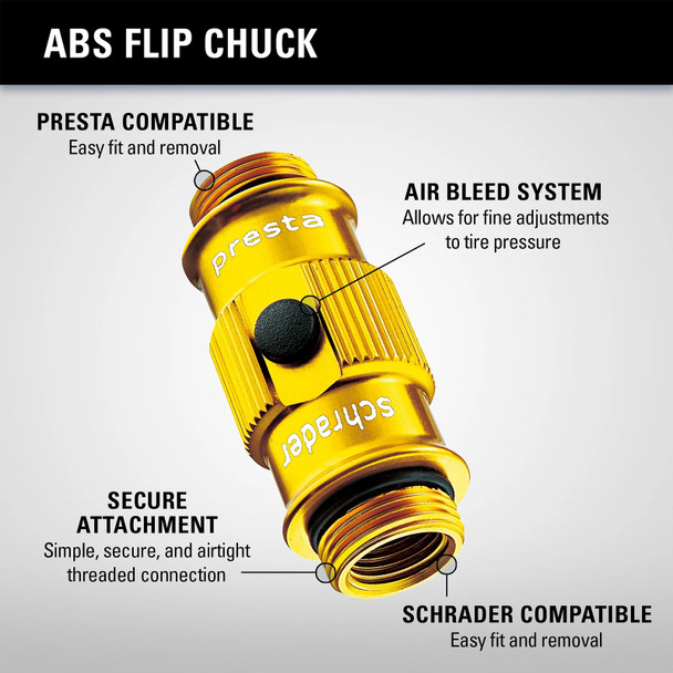 product variation LEZYNE ABS Std Gloss Gold Floor Pump Hose (1-HOSE-V3FLIP) image