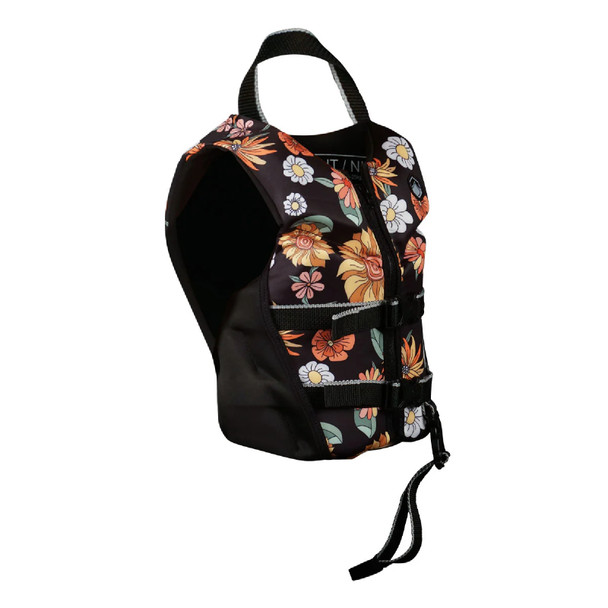 product variation LIQUID FORCE Dream Child 33-55lbs Black Flowers CGA Life Vest (2255572) image