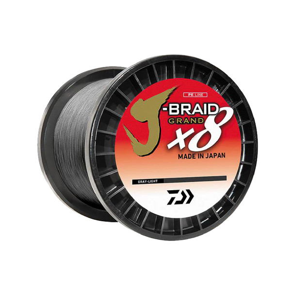 product variation DAIWA J-Braid x8 Grand 2500yds Bulk Spool Gray Light Braided Line (JBGD8U150-2500GL) image