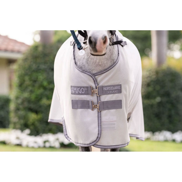 product variation HORSEWARE IRELAND Amigo Bug Rug Plus Pony Silver/Titanium Grey/Silver Fly Sheet (AFRMGP-IJI0) image