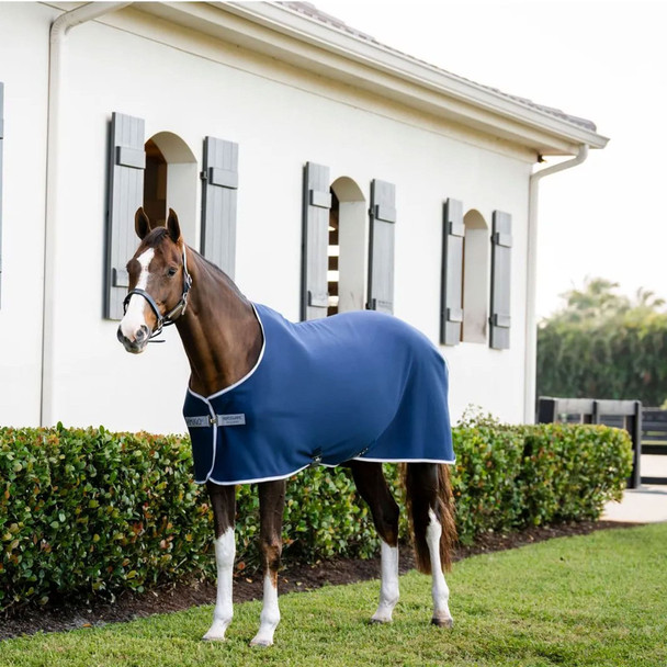 product variation HORSEWARE IRELAND Amigo Navy/Titanium Grey/Silver Jersey Pony Cooler (AMRJ44-BJI0) image