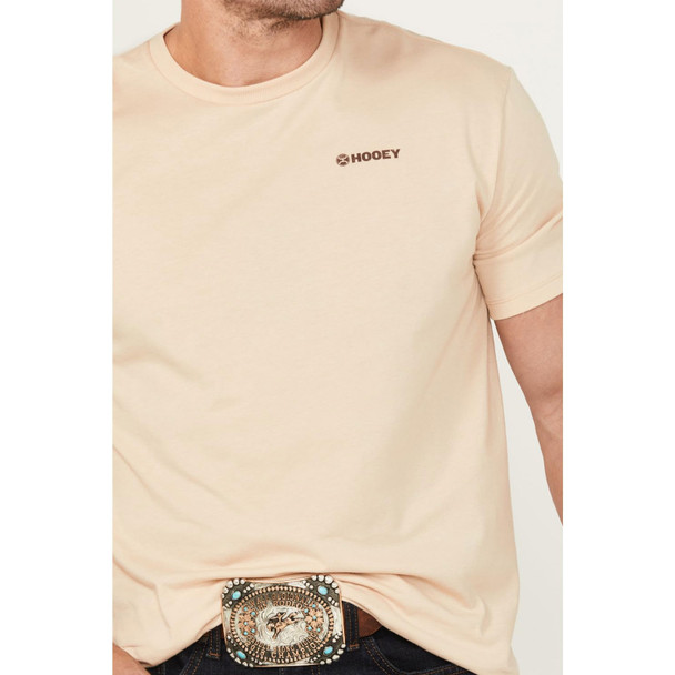 product variation HOOEY Men's Western OG Tan Crew Neck Cotton SS T-Shirt with Rust Logo on Back (HT1711TN) image
