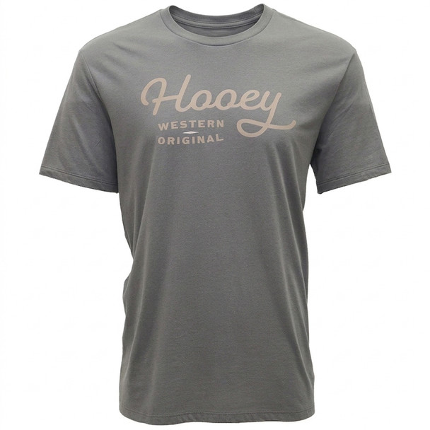 product variation HOOEY Men's OG Steel Gray Crew Neck Cotton SS T-Shirt (HT1566DKGY) image