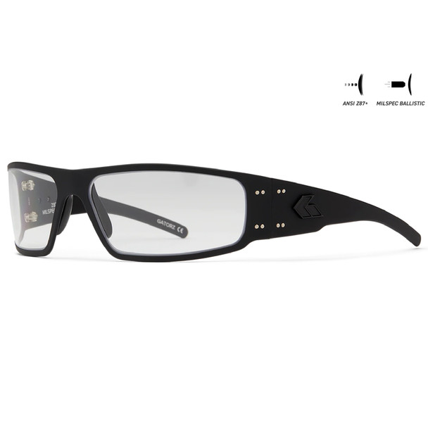 product variation Black w/Black Logo Frame / ANSI Z87.1+ MILSPEC Ballistic Clear w/Anti-Fog Lenses | VLT - 89% image