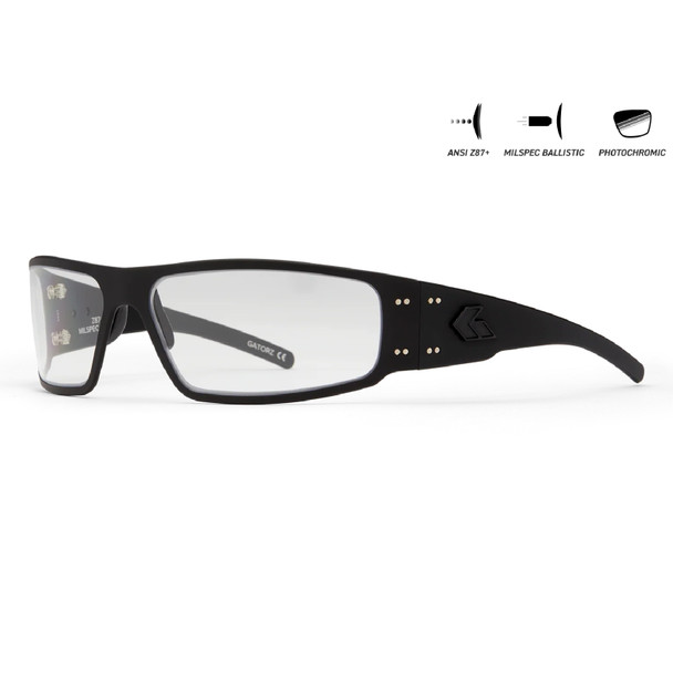 product variation Black w/Black Logo Frame / ANSI Z87.1+ MILSPEC Ballistic Inferno Photochromic w/Anti-Fog Lenses | VLT - 15-81% image