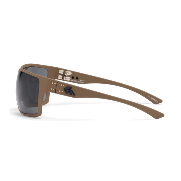 product variation Tan w/Black Logo Frame / ANSI Z87.1+ MILSPEC Ballistic Smoke w/Anti-Fog Lenses | VLT - 17% image