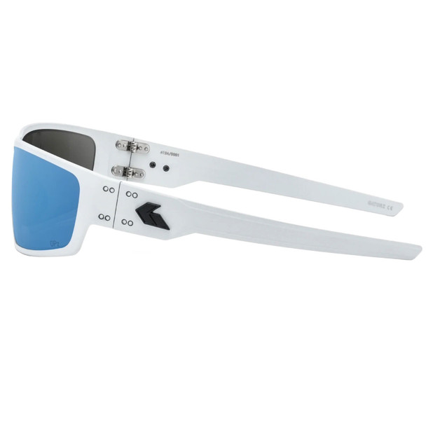 product variation Frost w/Black Logo Frame / Smoke Optimized Polarized (OPz) w/ Blue Mirror Lenses | VLT - 12% image