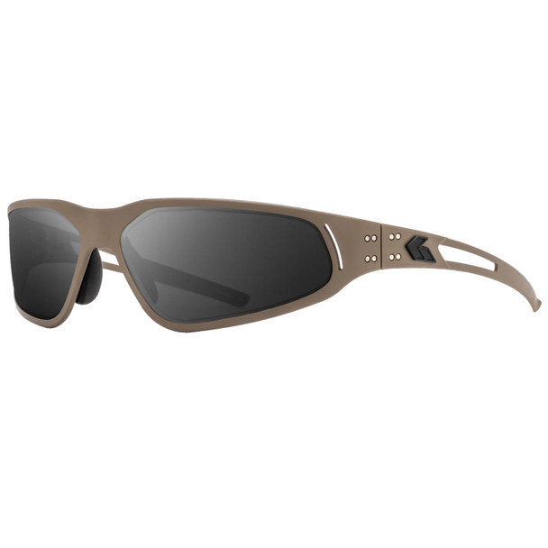 product variation Tan w/Black Logo Frame / ANSI Z87.1+ MILSPEC Ballistic Smoke w/Anti-Fog Lenses | VLT - 17% image