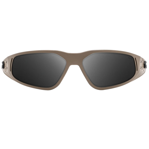 product variation Tan w/Black Logo Frame / ANSI Z87.1+ MILSPEC Ballistic Smoke w/Anti-Fog Lenses | VLT - 17% image