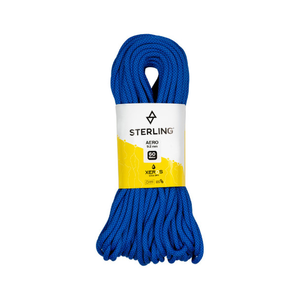 product variation Sterling Aero 9.2mm XEROS dynamic climbing rope in blue with 41 percent sheath image
