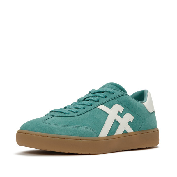 product variation Open Box (Damaged package): FITFLOP The Dash T-Toe Suede Sneakers, Color: Teal/Urban White, Size: 7 (A6I-E05-050) image