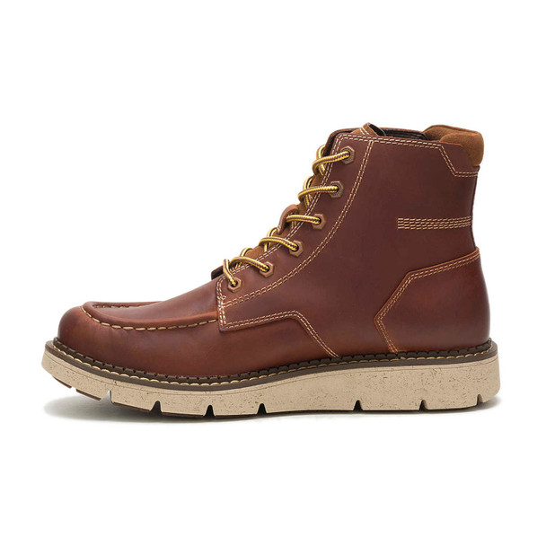 product variation CAT Men's Covert Leather Brown Boots (P725361) image