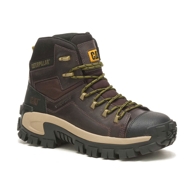 product variation CAT Men's Invader Hiker Waterproof Slip-Resistant Composite Toe Coffee Bean Work Boots (P91541) image
