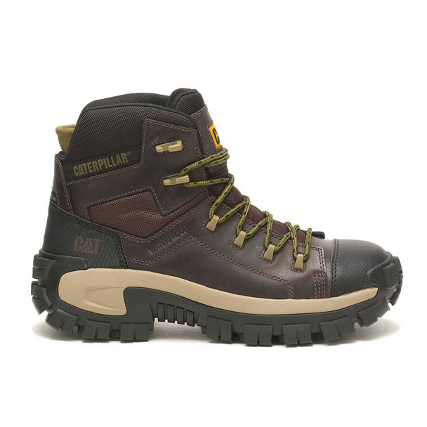 product variation CAT Men's Invader Hiker Waterproof Slip-Resistant Composite Toe Coffee Bean Work Boots (P91541) image