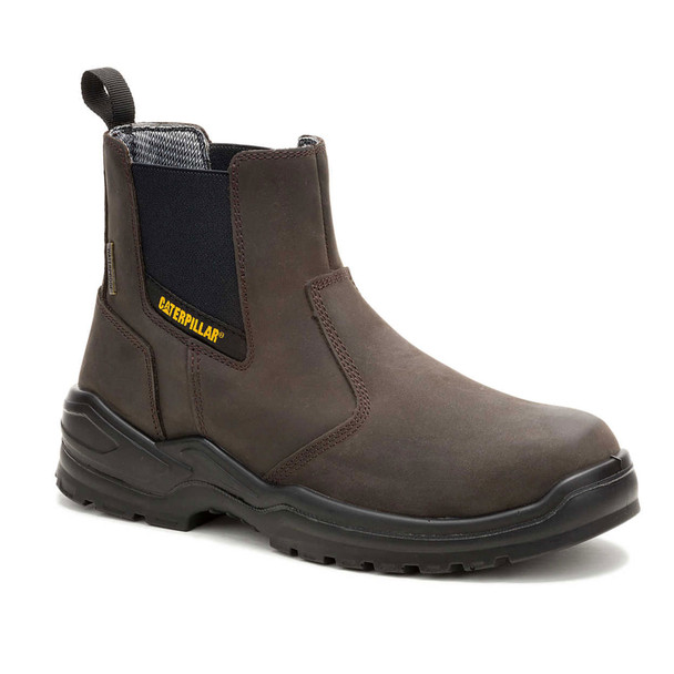 product variation CAT Men's Striver Chelsea Waterproof Steel Toe Brown Work Boots (P91758) image