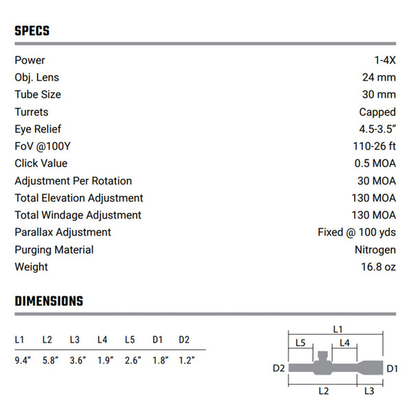product variation ATHLON OPTICS Talos BTR Gen2 1-4x24 ATMR6 SFP IR-MOA Reticle Riflescope (215024) image