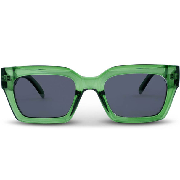 product variation OPTIC NERVE Unisex Afterglow Shiny Crystal Green Frame with Smoke Lens Sunglasses (22758) image