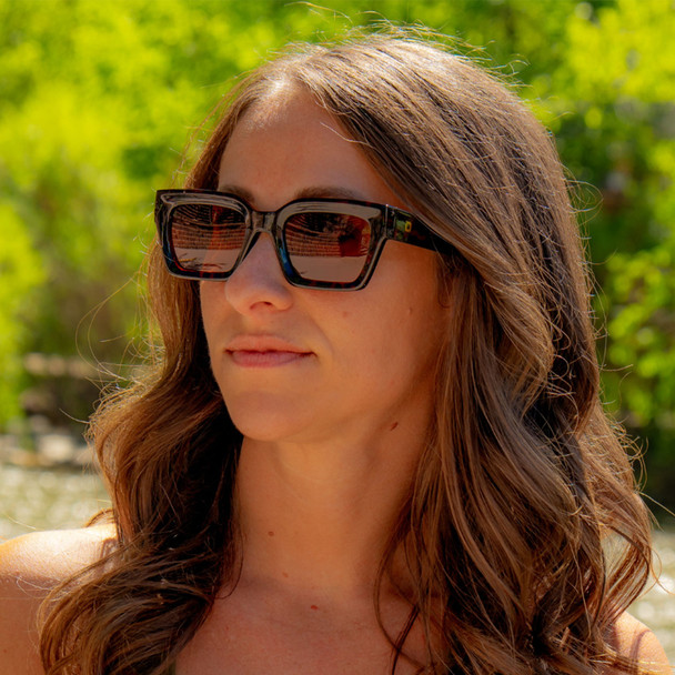 product variation OPTIC NERVE Unisex Afterglow Shiny Dark Tortoise Frame with Brown Lens Sunglasses (22757) image