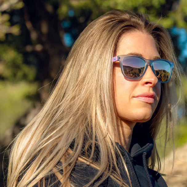 product variation OPTIC NERVE Unisex Fairplay Matte Crystal Blue/Pink Frame with Polarized Smoke Lens Pink Mirror Sunglasses (22767) image
