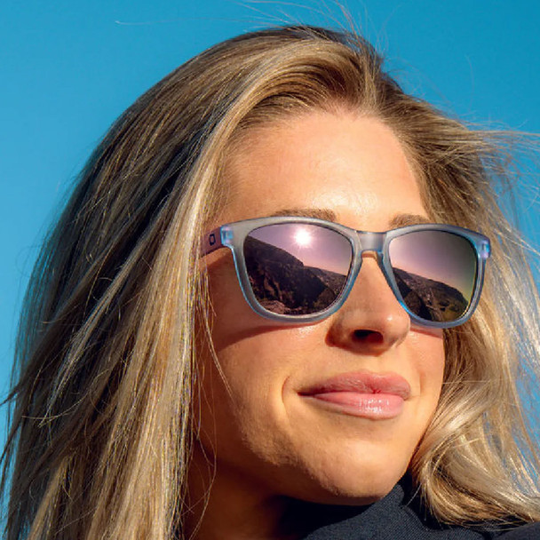 product variation OPTIC NERVE Unisex Fairplay Matte Crystal Blue/Pink Frame with Polarized Smoke Lens Pink Mirror Sunglasses (22767) image
