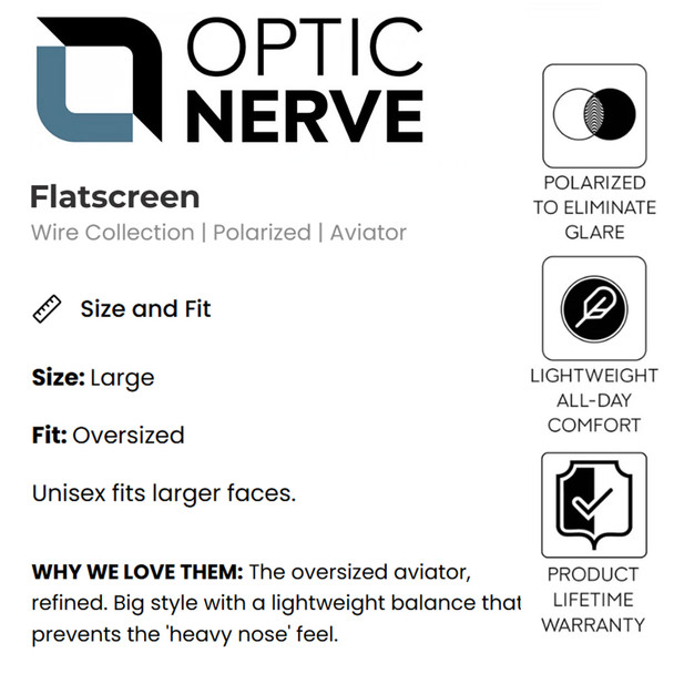 product variation OPTIC NERVE Unisex Flatscreen Shiny Silver Frame with Smoke Lens/Purple Mirror Sunglasses (22710) image